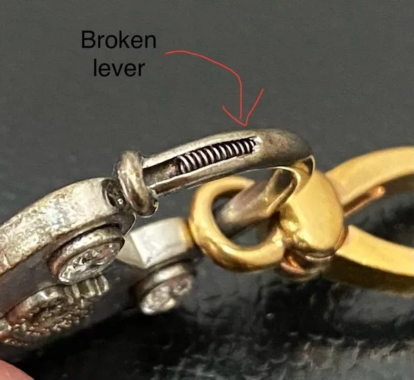 Retired RARE 2-tone “LOVE ME” Lock Collectible Bracelet Charm - Image 13