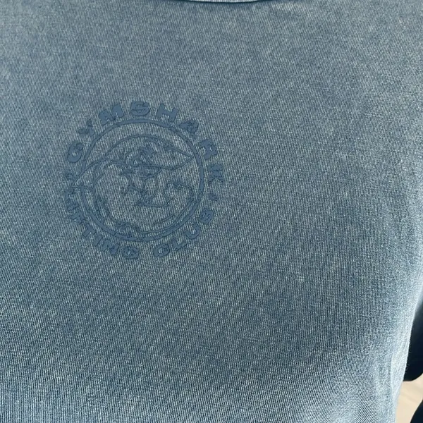 Acid Wash Blue Gymshark Long Sleeve Tee - Image 2