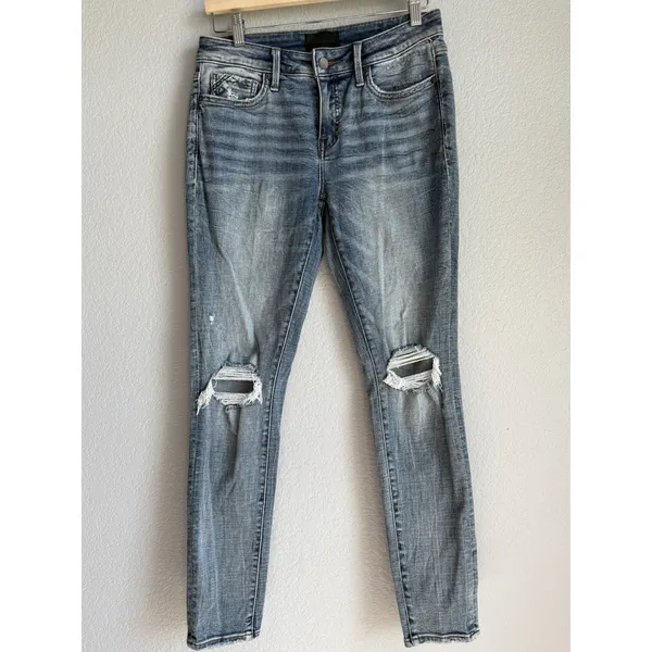 Buckle Black Fit 53 Distressed Ankle Skinny‎ Jeans Blue Denim Mid Rise Ripped 26 - Image 8