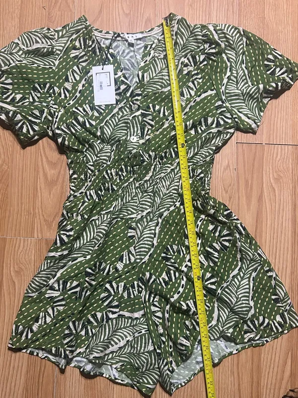 NWT ladies med tropical green white stretch romper - Image 7