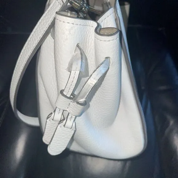 Kate Spade Small White Tegan Satchel Leather Crossbody Bag‎ 8x8x3.5" - Image 4