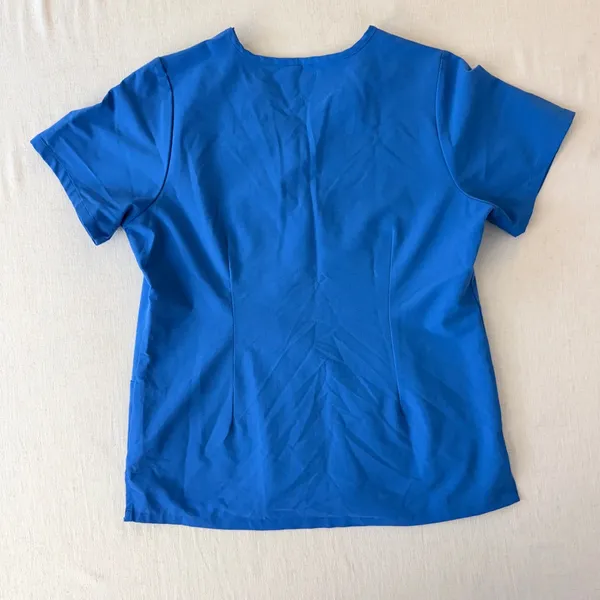 Mandala Equa-Tek V-Neck Short Sleeve Scrub Tops Bundle 2pk Women Medium Blue - Image 4