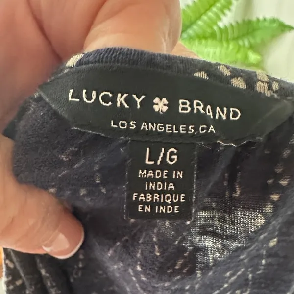 Lucky Brand Black and White Patterned Blouse - Image 11