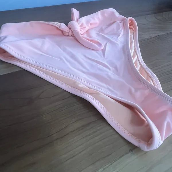 Aerie High Waisted High Cut‎ Cheeky Bikini Bottoms Tie Front Pink Size XS - Image 2