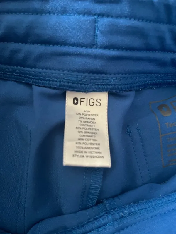 Figs Scrub Jogger Pants Womens Small Blue Medical Nursing Uniform Comfort - Image 6