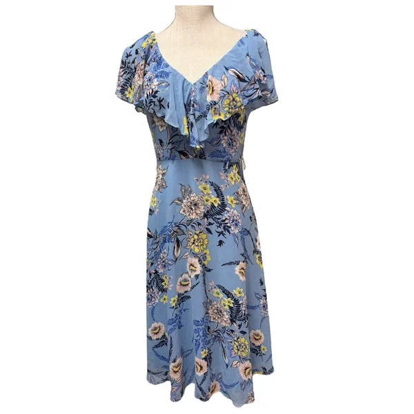 ELIZA J Spring Floral Print Dress Size 6 *missing sash* - Image 3
