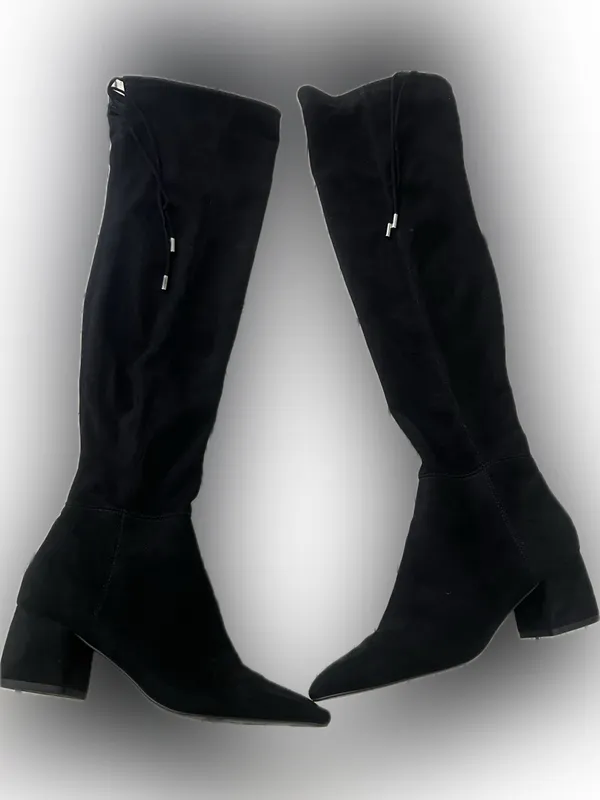 Steve Madden‎ Black Over-the-Knee Block Heel Boots - Image 3