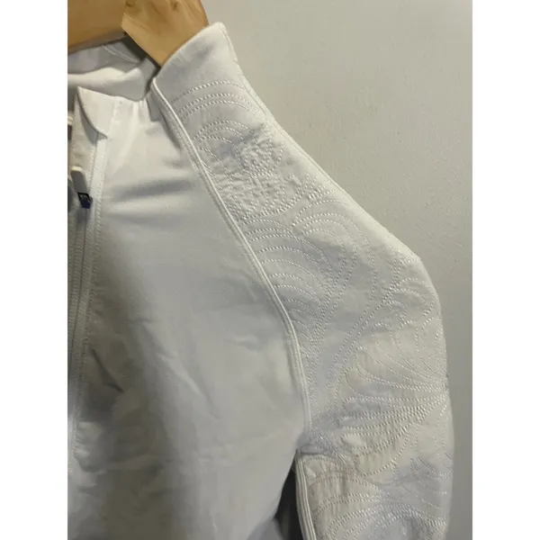 Lululemon‎ Toasty Tech 1/2 Zip Women 2 White Quilted Pullover Running Jacket - Image 4