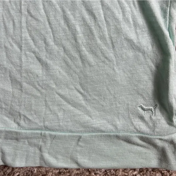 🦋PINK Victoria's Secret Mint Green Lace Shoulder Blouse Casual Comfy Pastel - Image 7