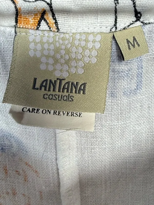 Lantana 100% Linen Short Sleeve Top Sz M - Image 4