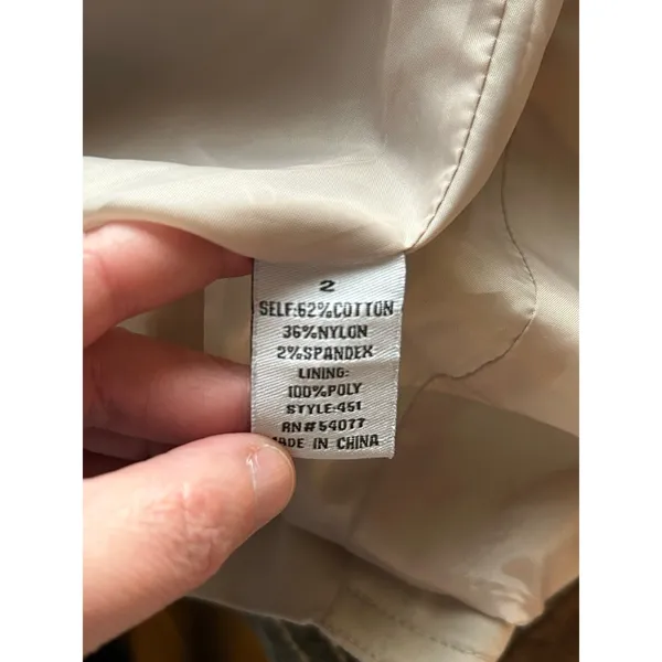 Cabi cream button front blazer jacket career office business size 2 - Image 5