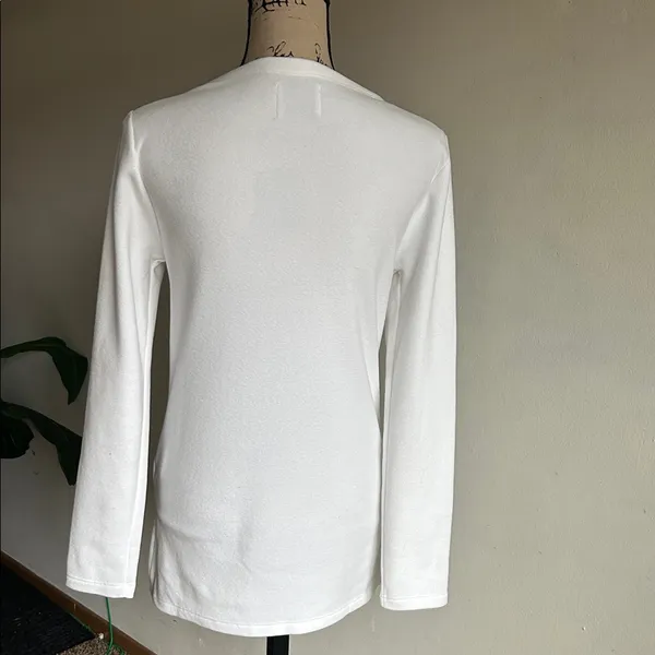 Dudley Stephens Highland Pocket Pouch White Terry Fleece Pullover Size XS - Image 6