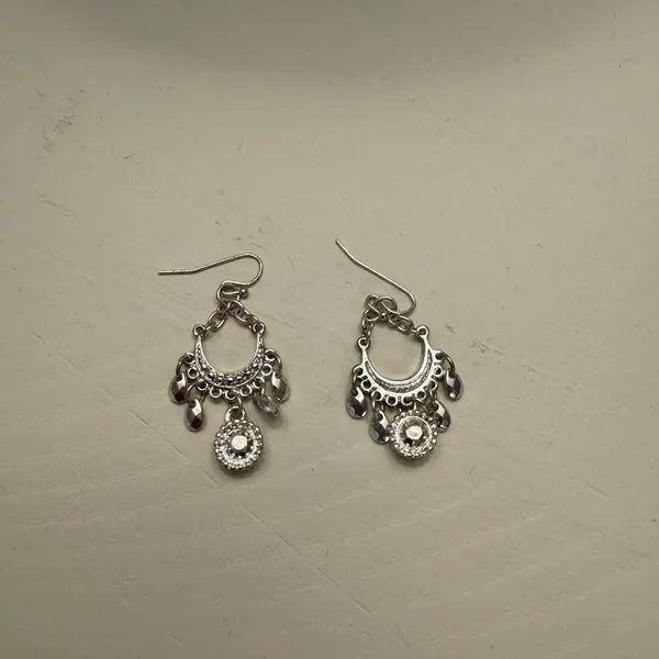 Elegant Silver Dangle Earrings‎ Silver - Image 2