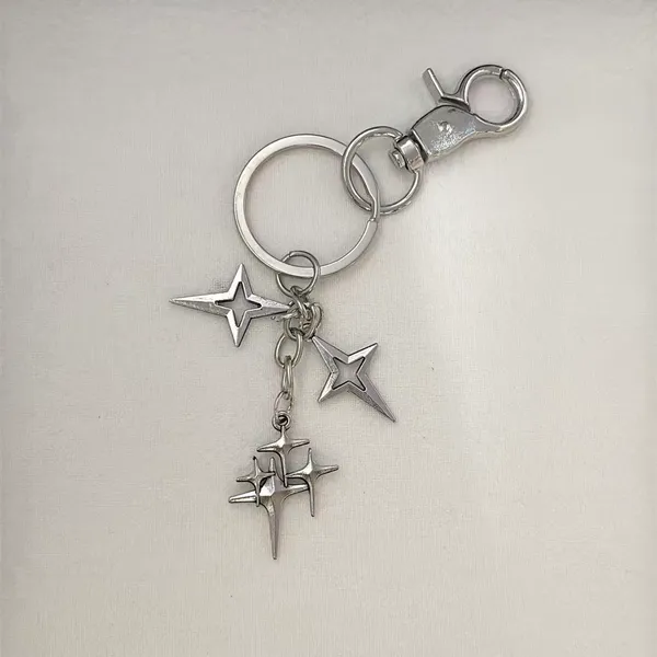 Star Keychain Charm for Men Women Car Keychain Key Ring Bag Charm Streetwear - Image 4