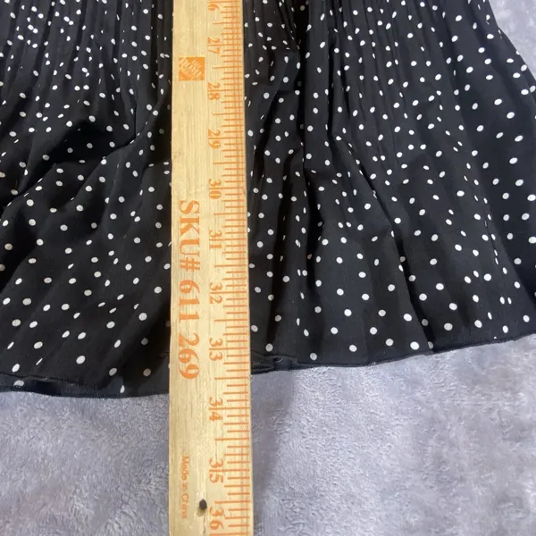 Exlura Pleated Skirt Large Black Polka Dot Maxi Stretchy Swing‎ Flowy Feminine - Image 10