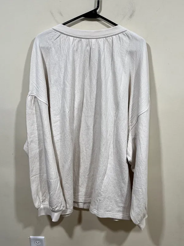 NWT Aerie Easy Street Sweatshirt plus size XXL ivory oversized - Image 9