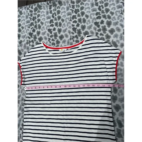 Boden Paulina Jersey Midi Dress US 8R Striped Cotton Coastal Preppy Breton - Image 15