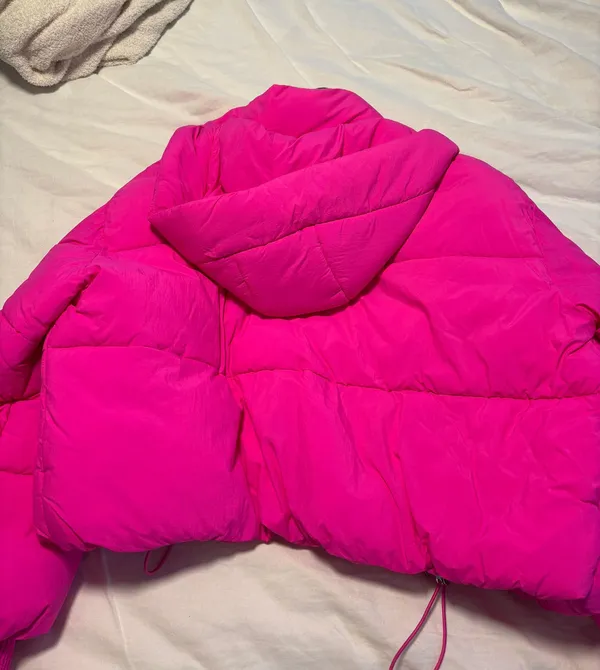 Zara Hot Pink Puffer - Image 2