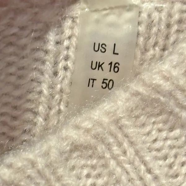 Elie Tahari Light Pink Puffed Sleeve Ribbed Cashmere Sweater - size Large - Image 5