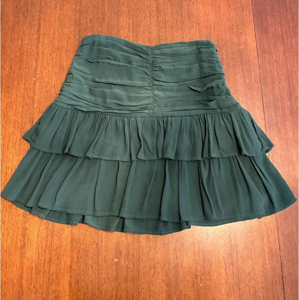 ZARA Forest Green Mini Skirt - Image 3