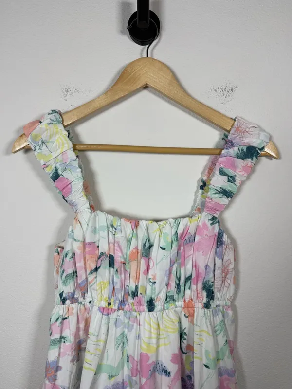 Abercrombie x The Trevor Project Floral Mini Dress Puff Strap Pride M - Image 4