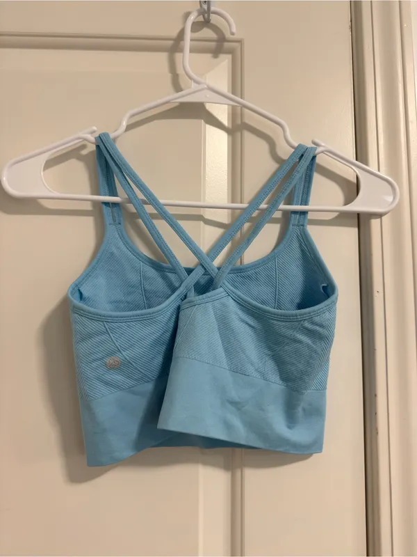 Zella Light Blue Double-Strap Sports Bralette - Image 3