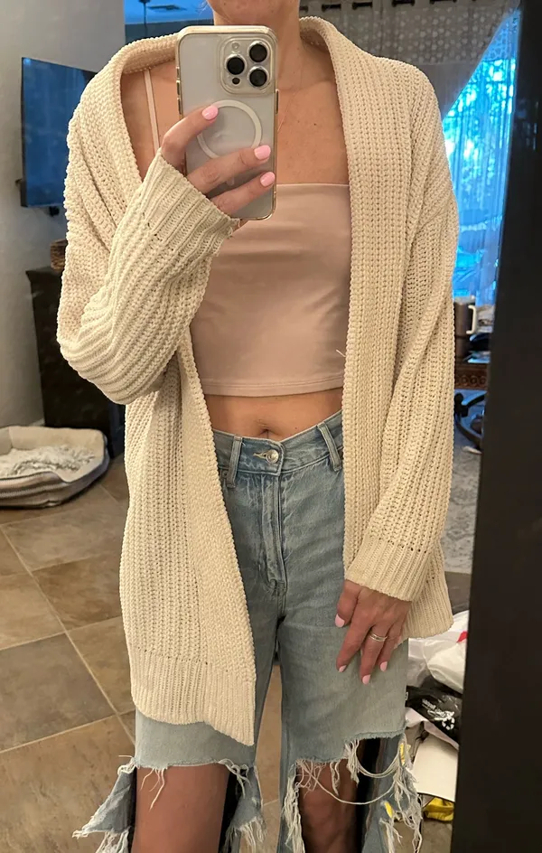 A new day cable cardigan size M worn twice- cream size medium - Image 5