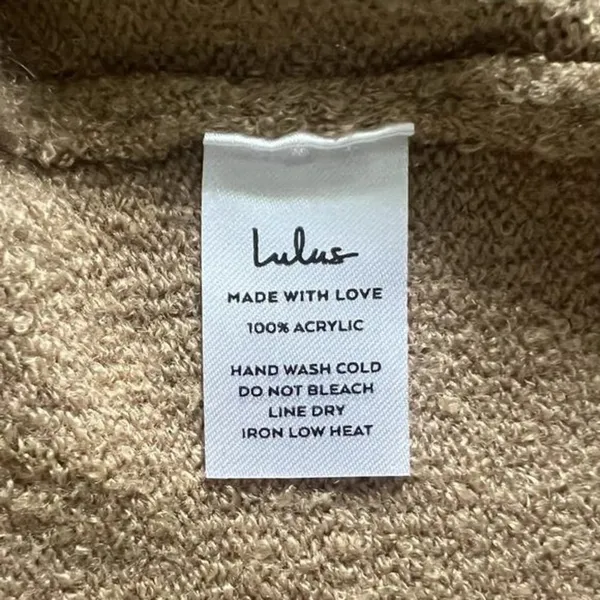 NWT‎ Lulus The Way I Feel Cutout Tan Midi Knit Sweater Dress - Image 7