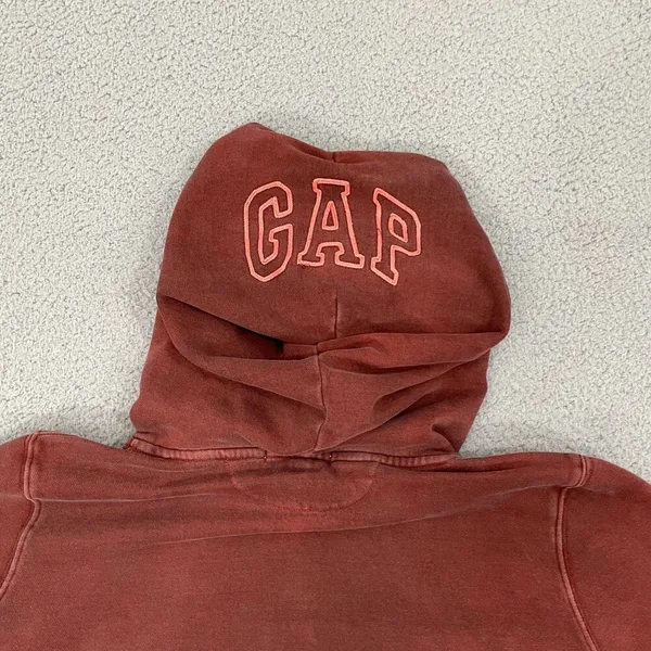 GAP‎ Hoodie Women L Red Tie Dye Pullover Sweatshirt - Image 9