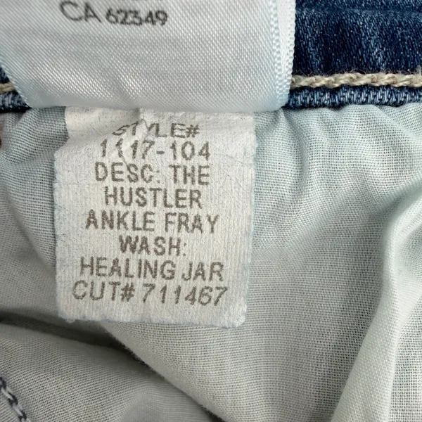 MOTHER Jeans Womens 28 Blue Hustler Ankle Fray Denim Healing Jar 1117-104 - Image 7