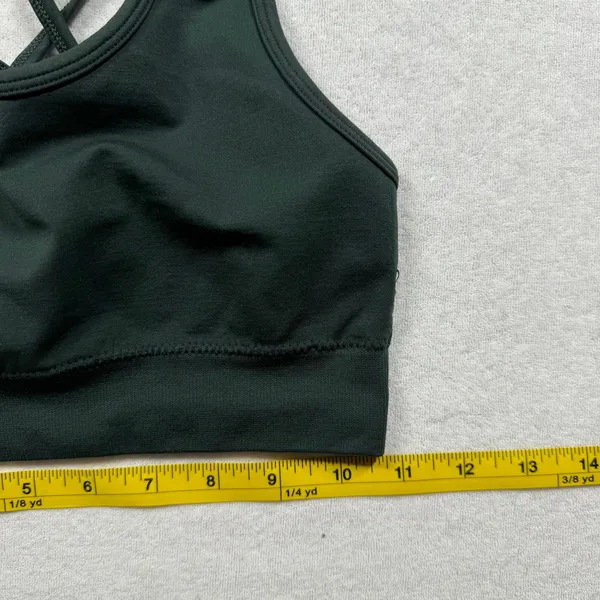 Alphalete Sports Bra Women’s XS Green Strappy Back Seamless Workout Bra - Image 6
