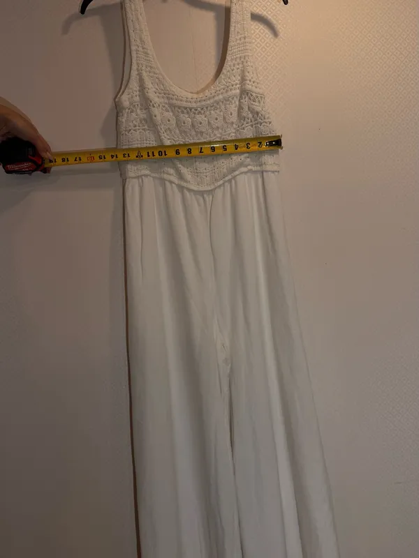 Saltwater LUXE White Cora Crochet Top Bodice Wide-Leg Jumpsuit - Image 7