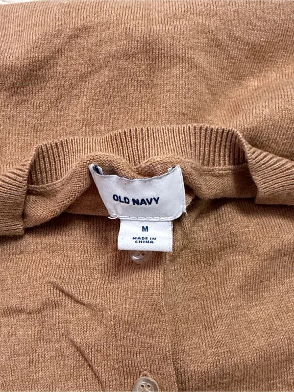 Old Navy Women's Light Brown Button-Front Cardigan - Image 3