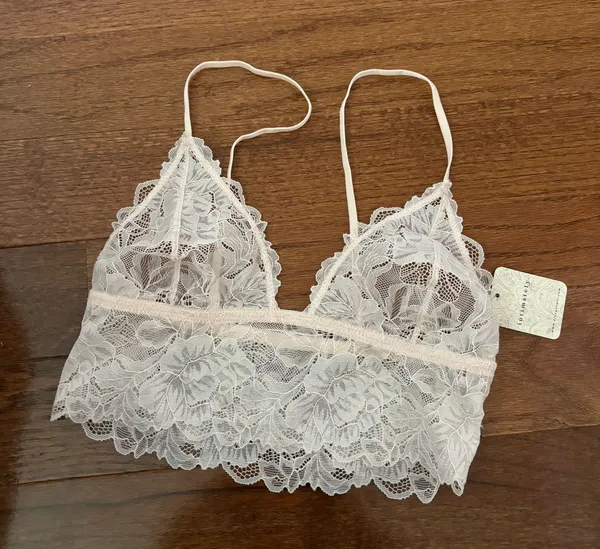 Free People NWT Women's Everyday Lace Longline Bralette - heavenly pink - Image 5