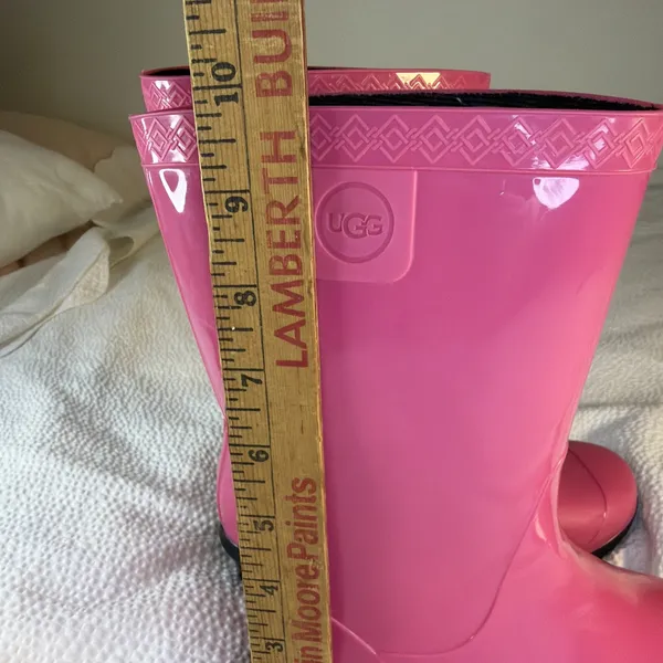UGG Rain Boots Raana Womens Pink Size 5/6 Youth 4 Rubber Waterproof - Image 8