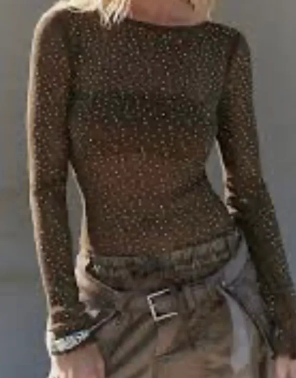 Free People Intimately Brown Sugar Coat It Night Sky Top - Image 3