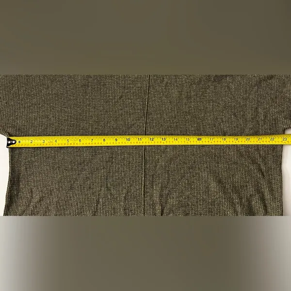 Madewell Just Right Pullover Sweater green Merino Wool Alpaca crew neck Waffle S - Image 5
