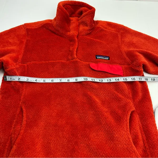 Patagonia Synchilla Polartec Thermal‎ Pro Womens Medium Orange Fleece Pullover - Image 5