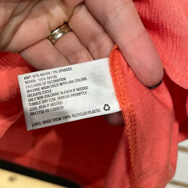 Knox Rose Coral Blouse with Ruffle Sleeves like new - Image 4