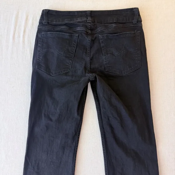 Wrangler Boot Cut Low Rise Denim Jeans Womens 5x32 Black - Image 8