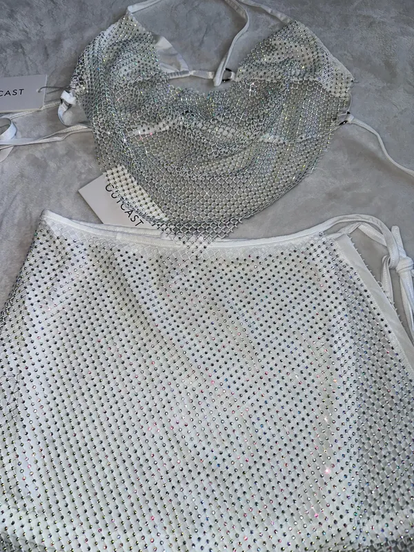 Outcast Clothing Addie Top & Addie Skirt White Skirt Festival Set - Image 6