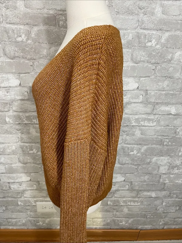 Billabong Women's V-Neck Sweater in Rust Brown - Image 2