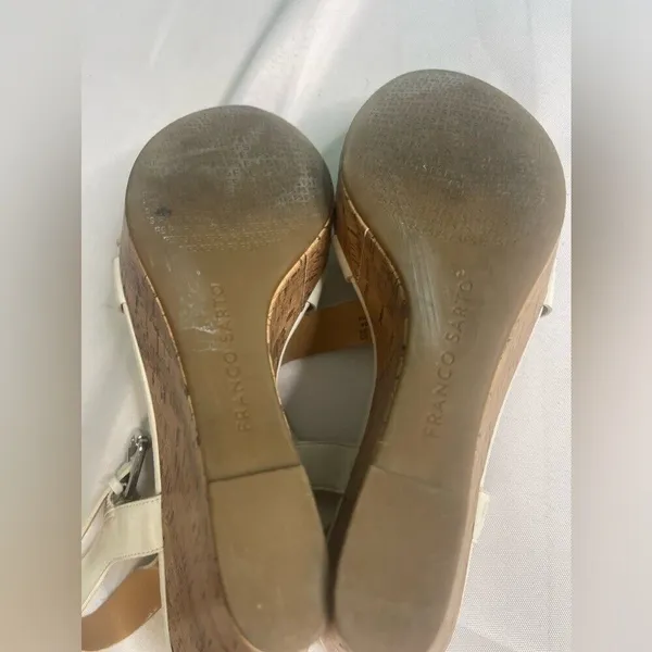Franco sarto wedge sandals white size‎ 9 - Image 7