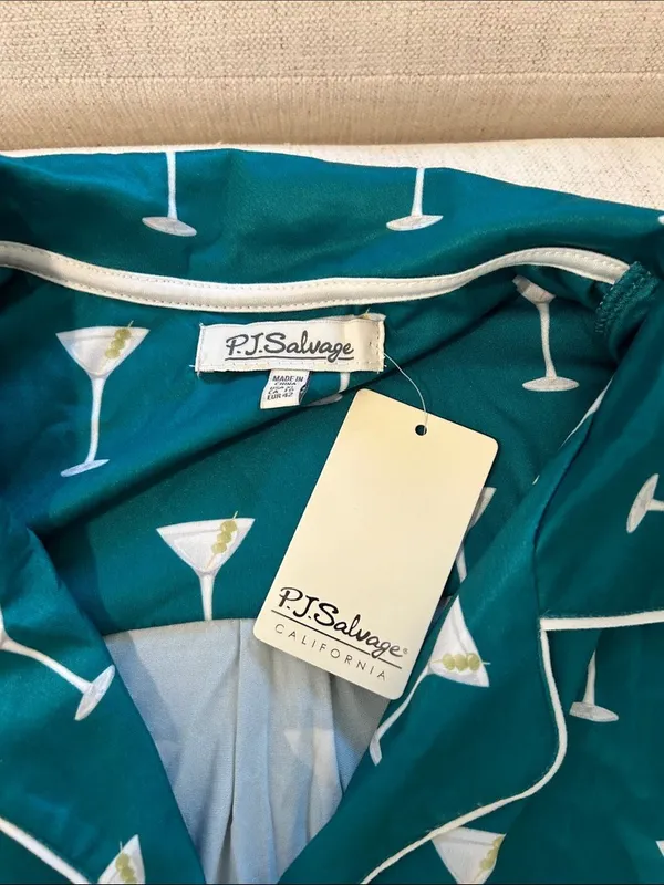 P.J. Salvage Women's Cloud Jersey 2-Piece Pj Set, Emerald, X-Large, Green. NWT - Image 8