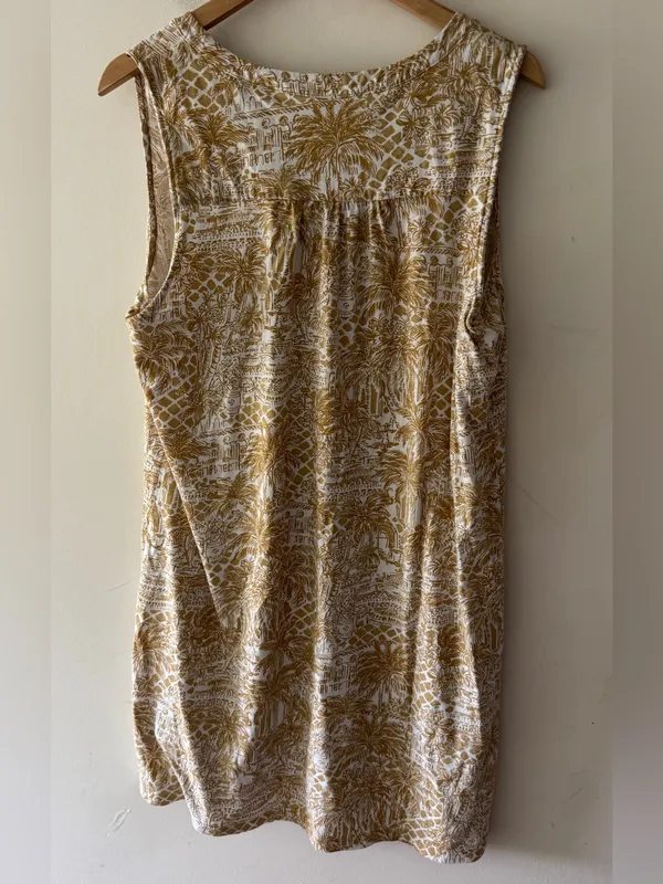 Lilly Pulitzer Dev Dress in Palm Beach Paradise Sand Gold Tropical - Image 5