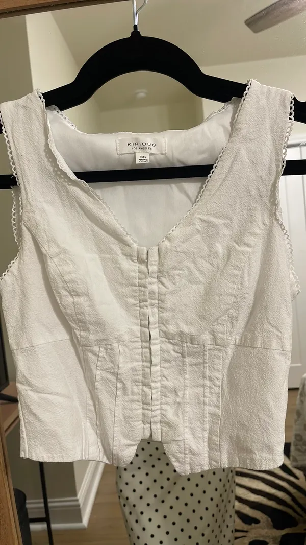 Kirious White Boho Corset Top - Image 5