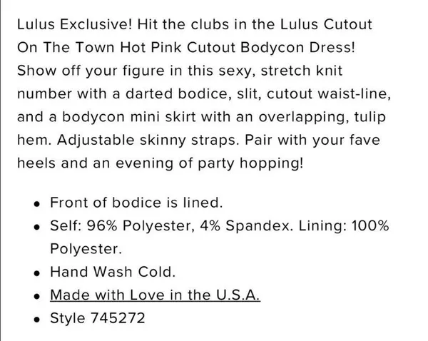 Lulus Hot Pink Cut Out Bodycon Dress - Image 4