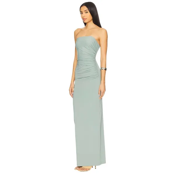 Nakedvice x REVOLVE The Evelyn Dress in Sage Small New Womens Maxi Tube Gown - Image 3