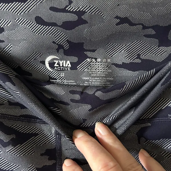 Zyia Active Women’s Silver Camo Supreme Hi-Rise Size‎ 12 Leggings Metallic Sheen - Image 7