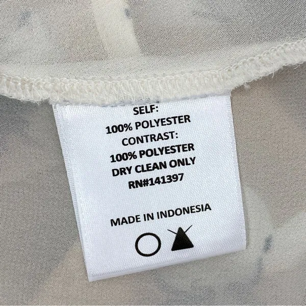 Astr the Label Floral Chiffon‎ Layered Split Black Crop Blouse Blush XS - Image 12